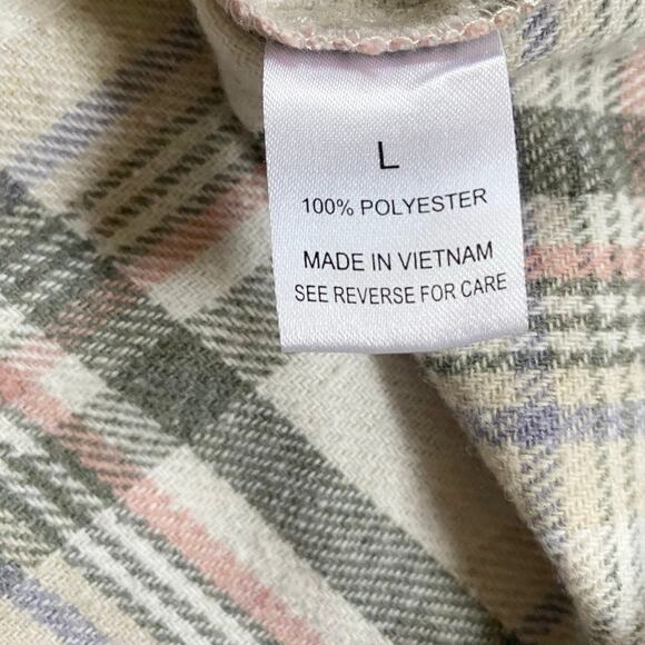 Wishlist Apparel Violet Plaid Shacket Jacket L - Picture 11 of 15